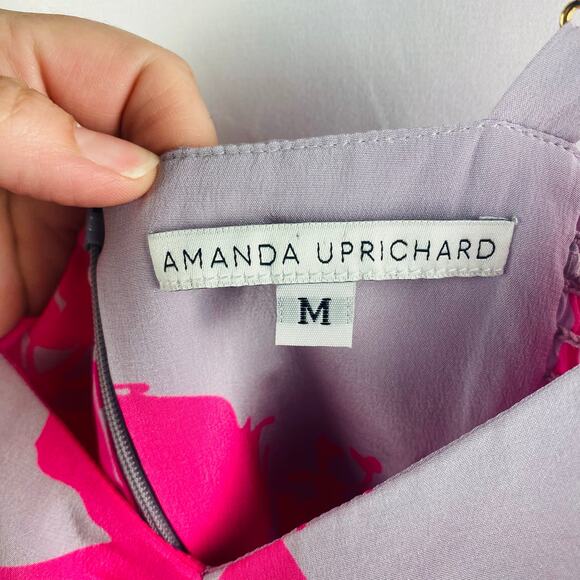 Anthropologie Amanda Uprichard Silk Unicorn Dreams Pink Lavender Dress Medium‎ - Picture 4 of 10